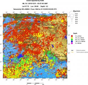 regional historical seismicity