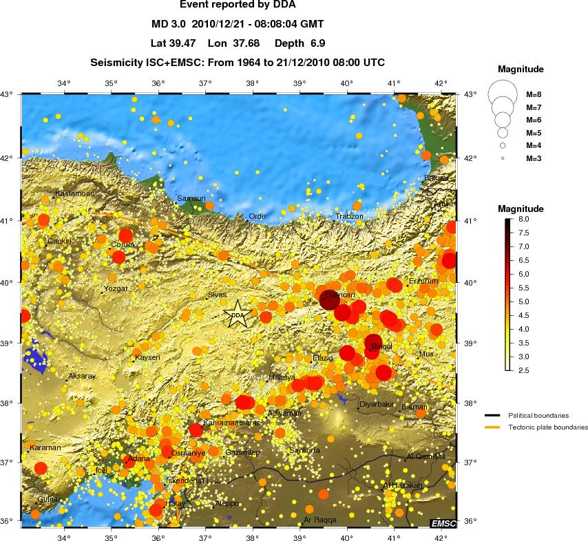 regional magnitude historical seismicity