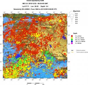 regional historical seismicity