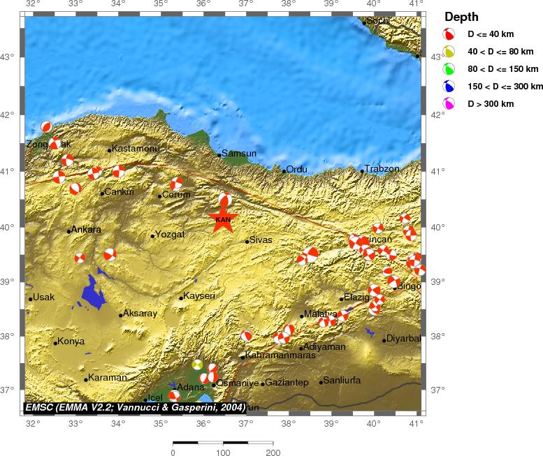 Regional moment Tensor