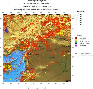 regional historical seismicity
