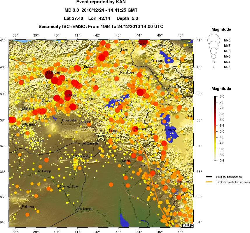 regional magnitude historical seismicity