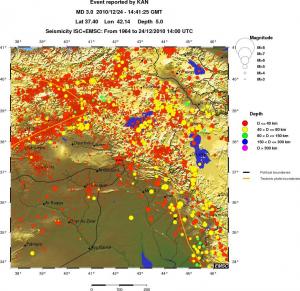 regional historical seismicity