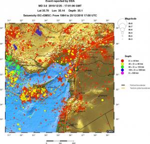 regional historical seismicity