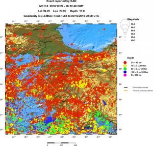regional historical seismicity