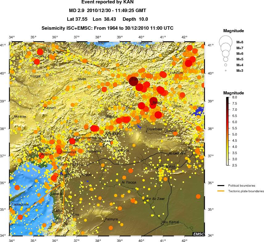 regional magnitude historical seismicity