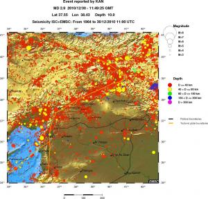 regional historical seismicity