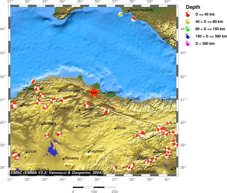 Regional moment Tensor