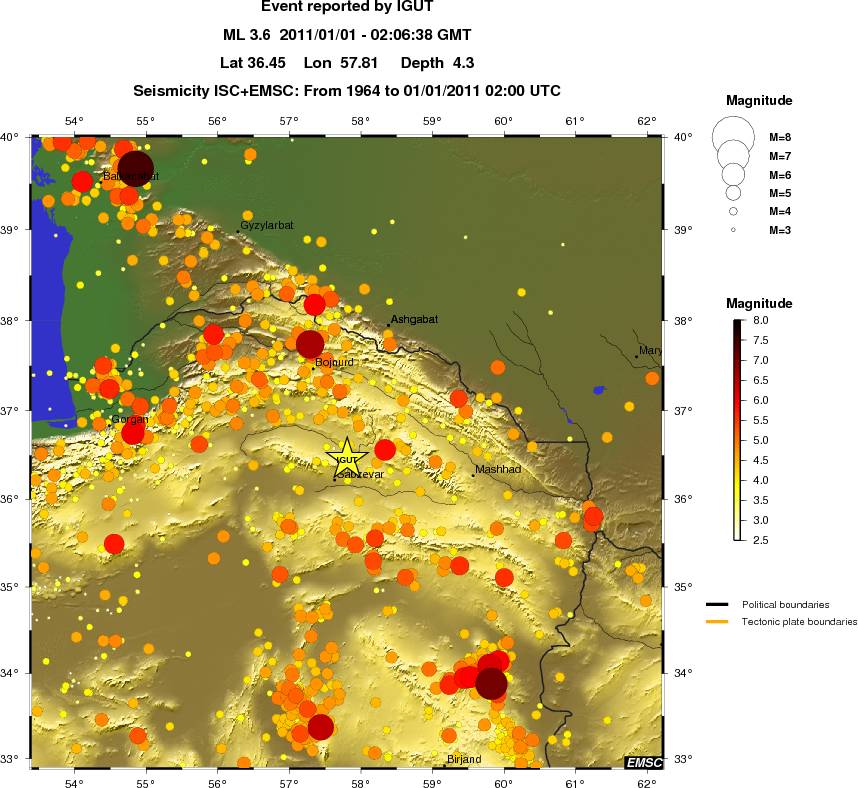 regional magnitude historical seismicity