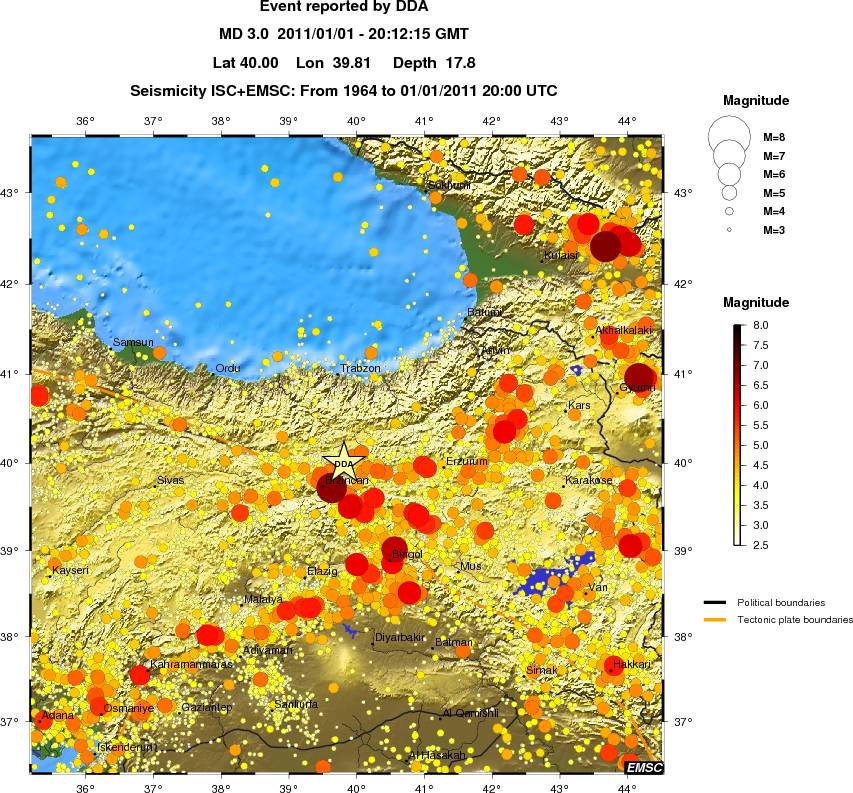 regional magnitude historical seismicity