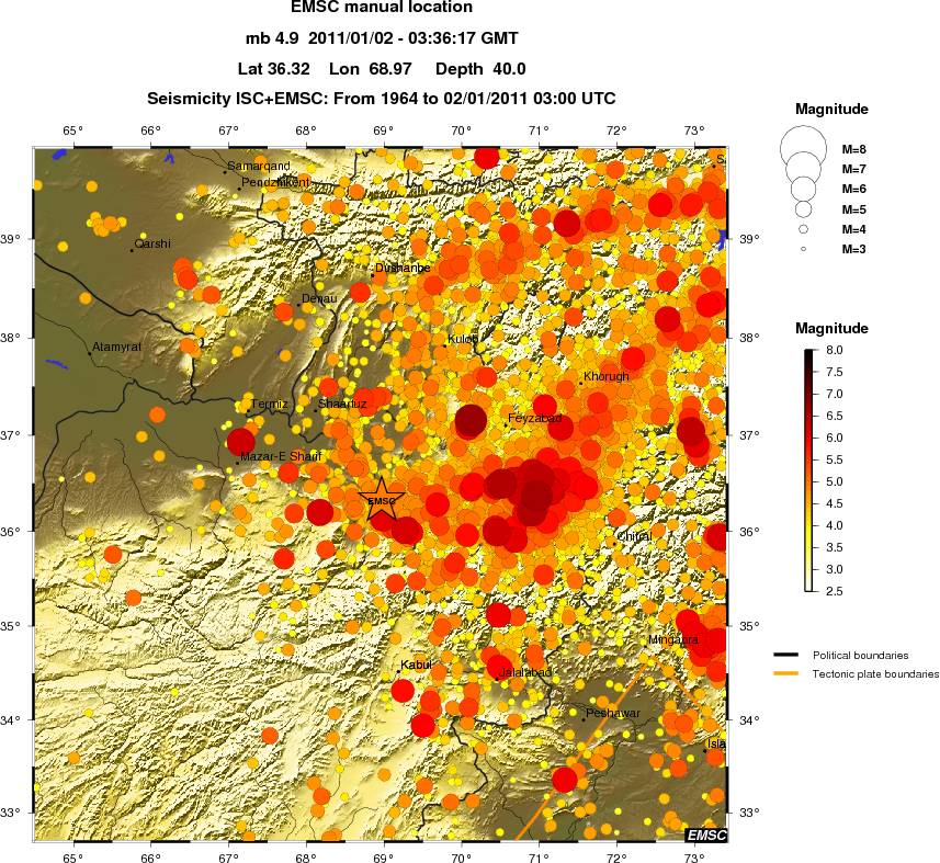 regional magnitude historical seismicity