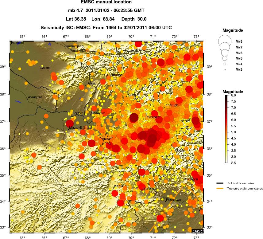 regional magnitude historical seismicity