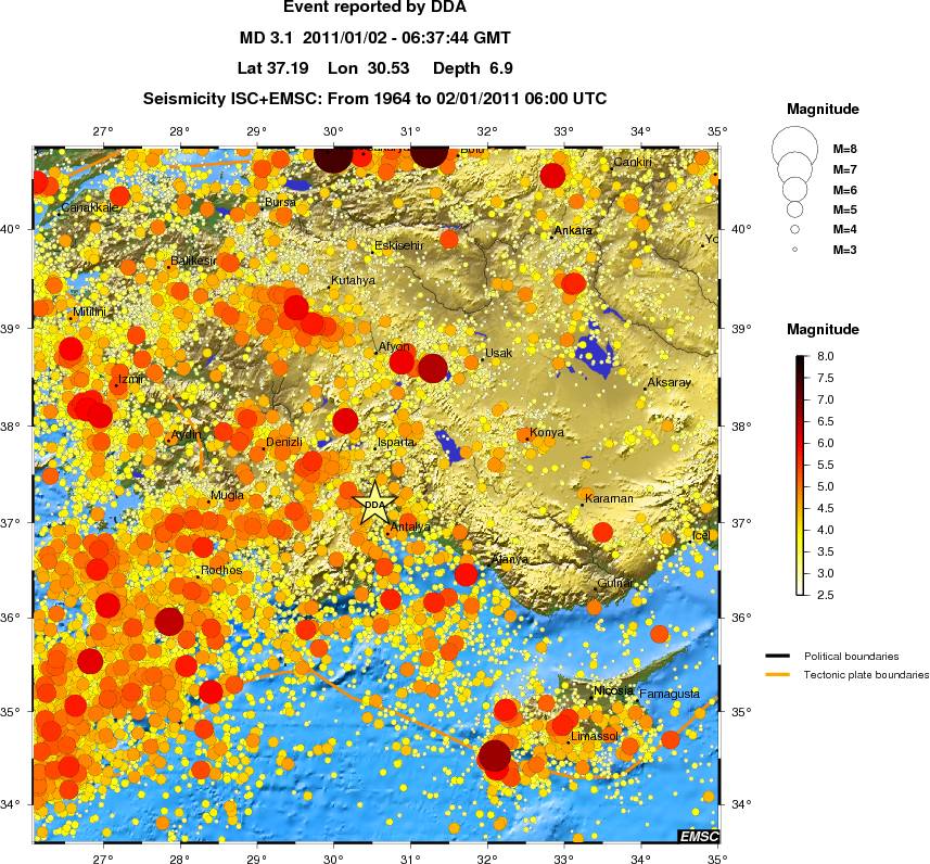 regional magnitude historical seismicity