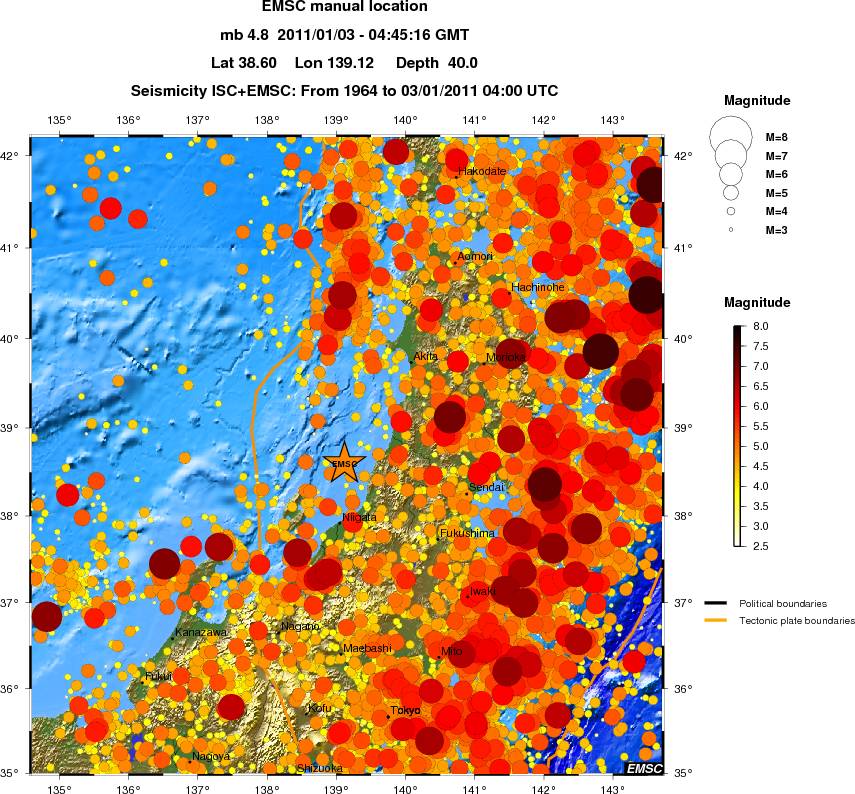 regional magnitude historical seismicity