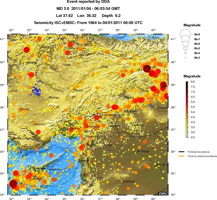regional magnitude historical seismicity
