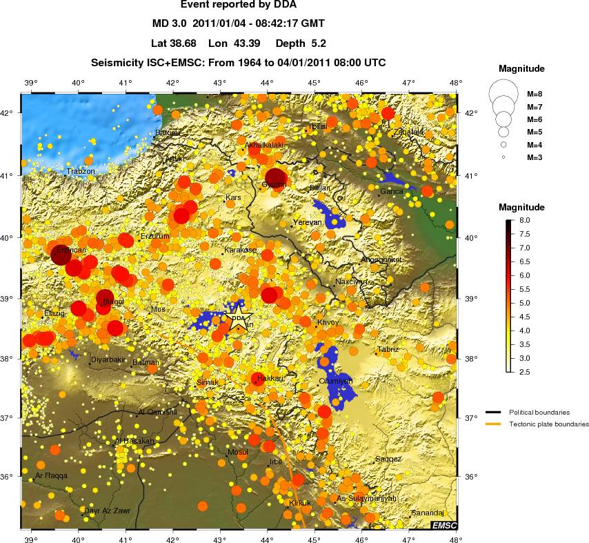 regional magnitude historical seismicity