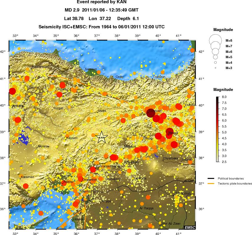 regional magnitude historical seismicity