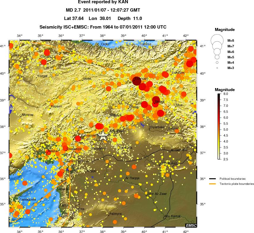 regional magnitude historical seismicity