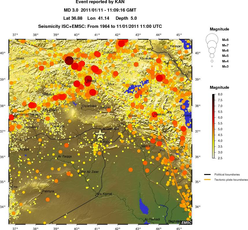 regional magnitude historical seismicity