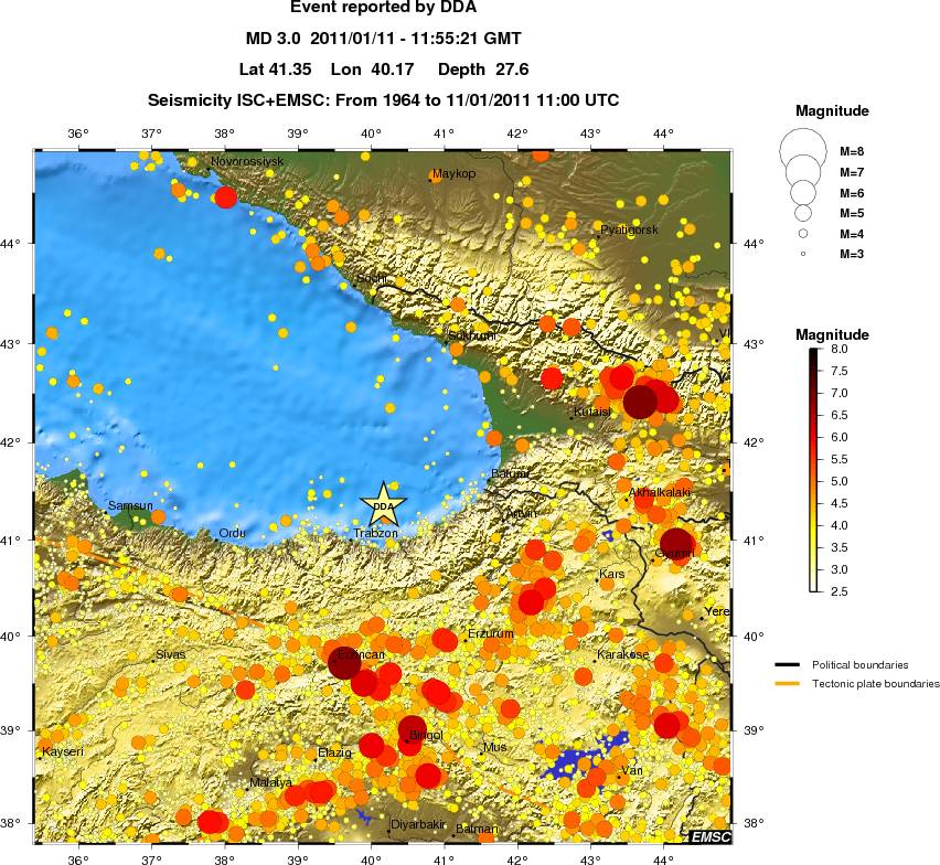 regional magnitude historical seismicity