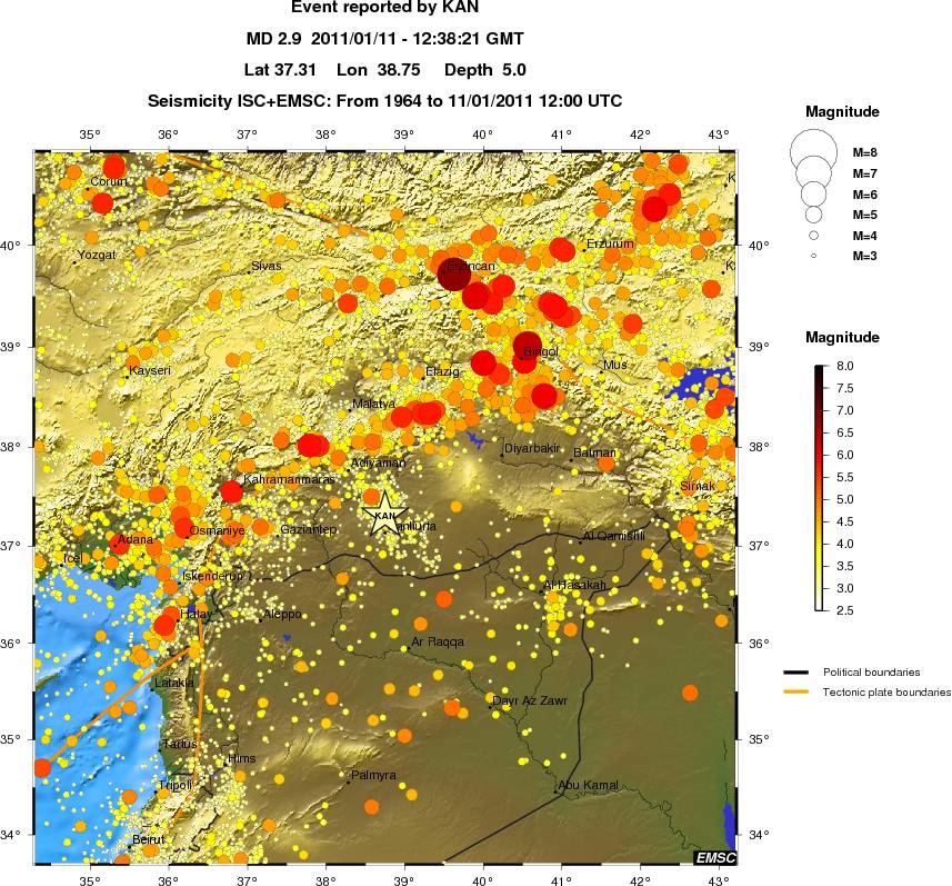 regional magnitude historical seismicity