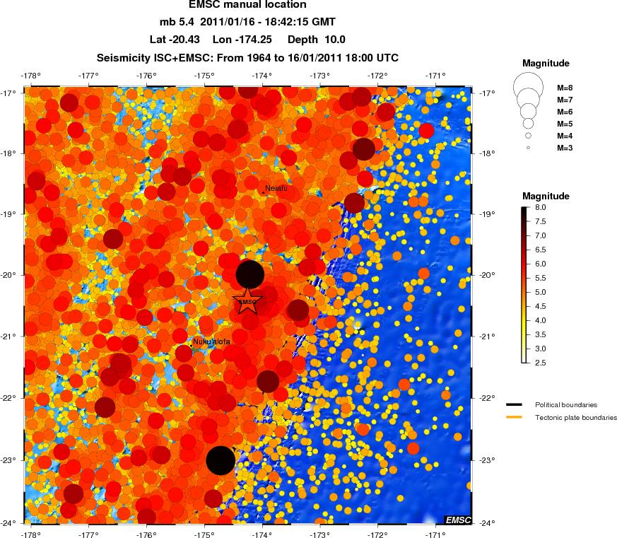 regional magnitude historical seismicity