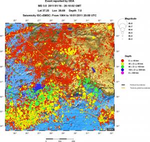 regional historical seismicity
