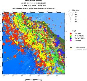 regional historical seismicity