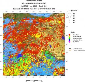regional historical seismicity