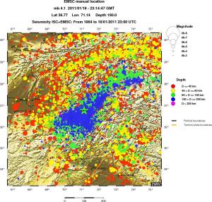 regional historical seismicity