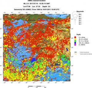 regional historical seismicity