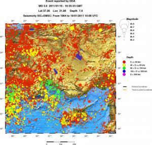 regional historical seismicity