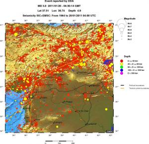 regional historical seismicity
