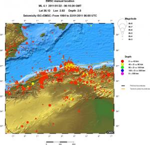 regional historical seismicity