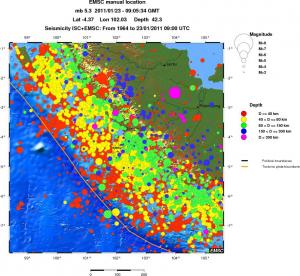 regional historical seismicity