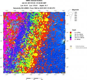 regional historical seismicity