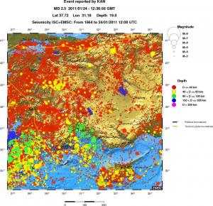regional historical seismicity