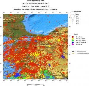 regional historical seismicity