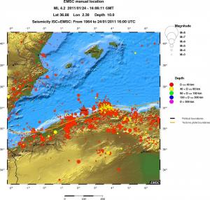 regional historical seismicity