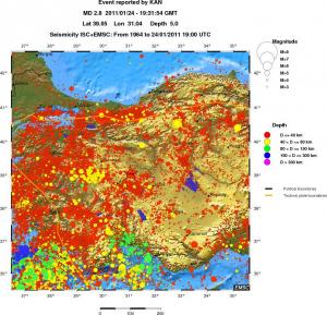 regional historical seismicity