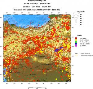 regional historical seismicity