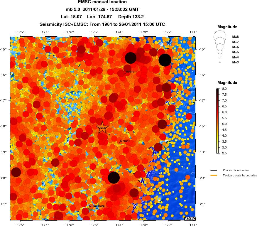 regional magnitude historical seismicity
