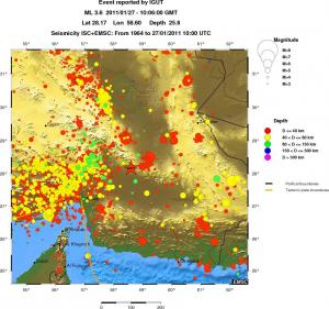 regional historical seismicity