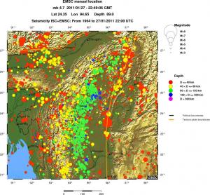 regional historical seismicity
