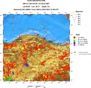 regional historical seismicity