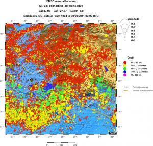 regional historical seismicity