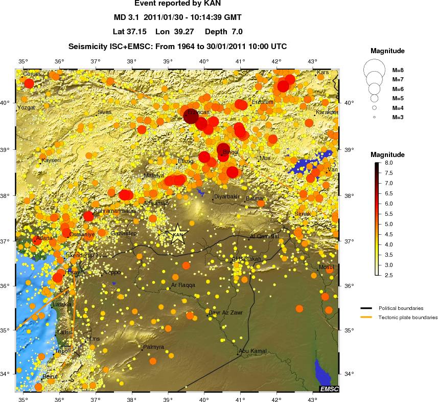 regional magnitude historical seismicity