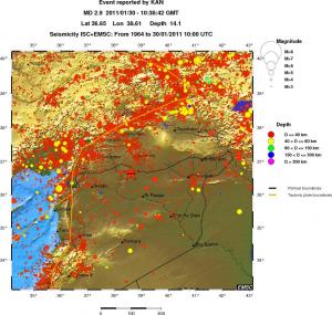 regional historical seismicity