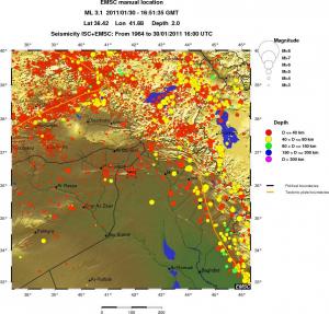 regional historical seismicity