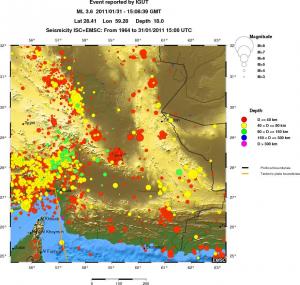 regional historical seismicity